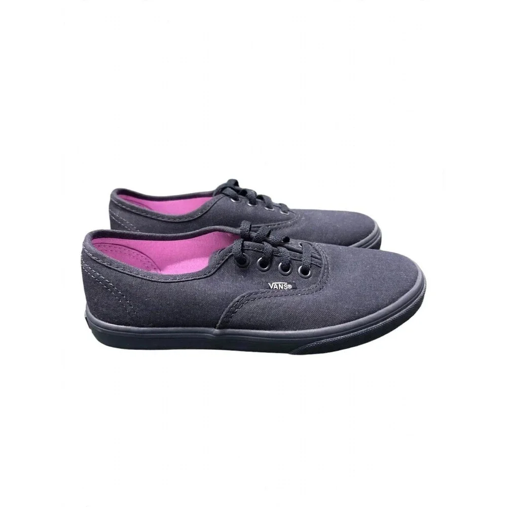VANS Authentic Youth Size 2.0 - Navy Black / Purple Lining - Like New